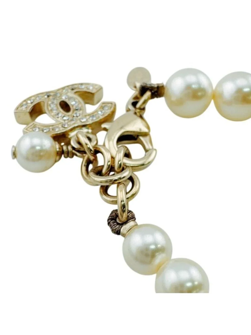 Chanel CC Logo Pearl Bracelet
